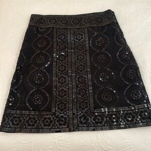 Tory Burch Black Sequin Skirt size 4